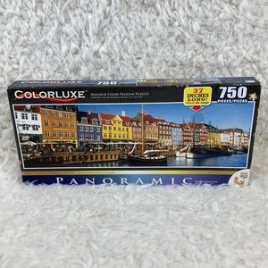 ColorLuxe Premium Panoramic Puzzle Nyhavn Waterfront Copenhagen Denmark 750 pc.